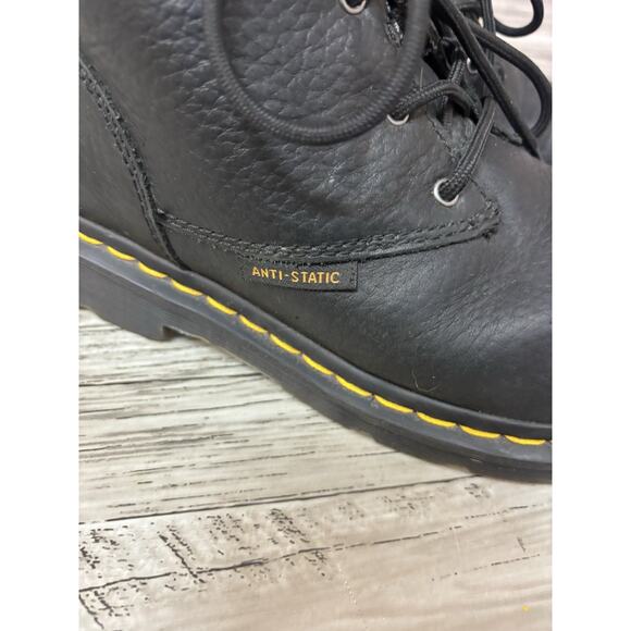Dr. Martens Men’s 7 Black Leather Steel Toe Work Boots Industrial Safety main image 9
